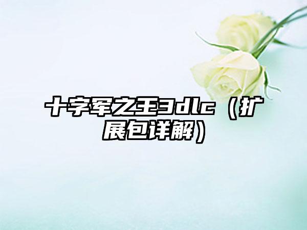 十字军之王3dlc（扩展包详解）