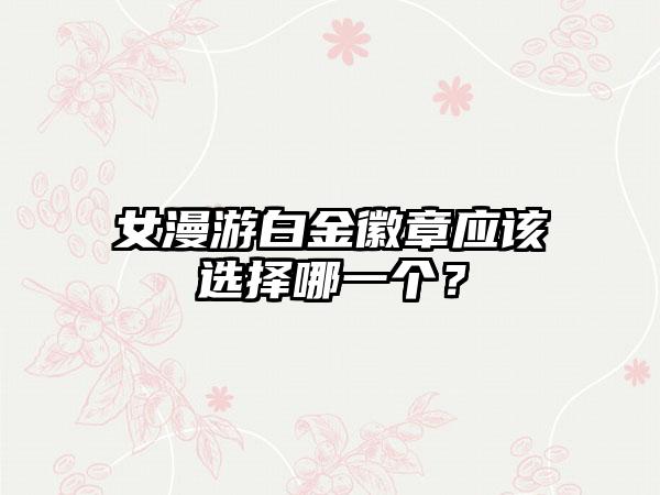 女漫游白金徽章应该选择哪一个？