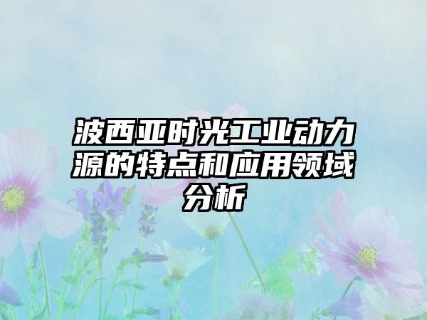 波西亚时光工业动力源的特点和应用领域分析