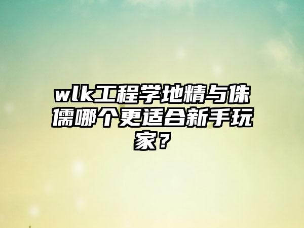 wlk工程学地精与侏儒哪个更适合新手玩家？
