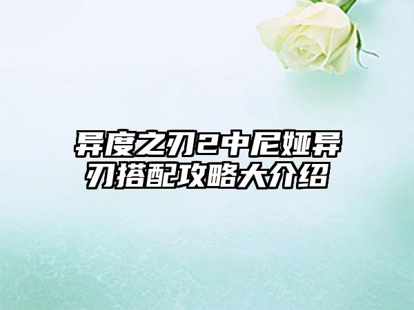 异度之刃2中尼娅异刃搭配攻略大介绍