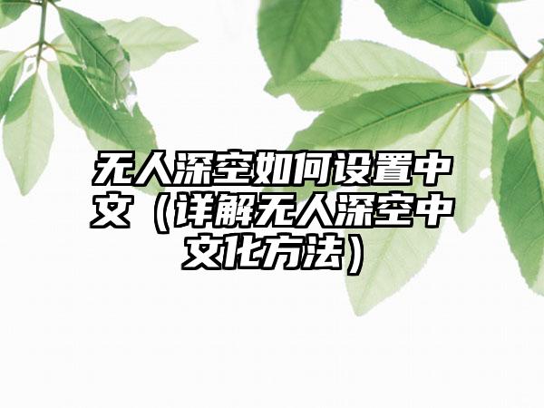 无人深空如何设置中文（详解无人深空中文化方法）