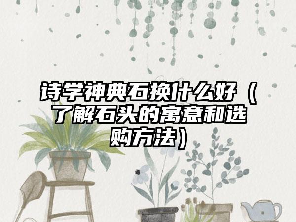 诗学神典石换什么好（了解石头的寓意和选购方法）