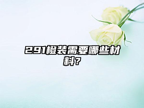 291橙装需要哪些材料？