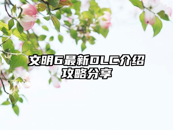 文明6最新DLC介绍攻略分享