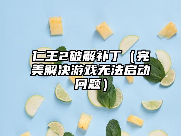 仁王2破解补丁（完美解决游戏无法启动问题）