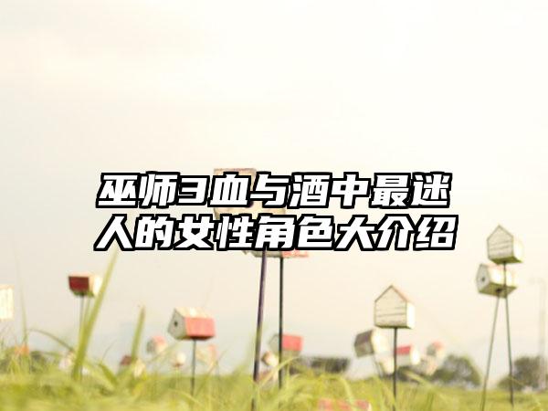 巫师3血与酒中最迷人的女性角色大介绍