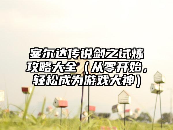 塞尔达传说剑之试炼攻略大全（从零开始，轻松成为游戏大神）