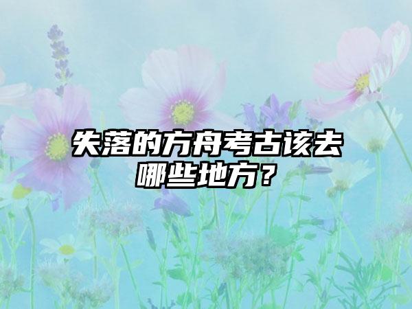 失落的方舟考古该去哪些地方？