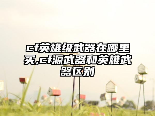 cf英雄级武器在哪里买,cf源武器和英雄武器区别