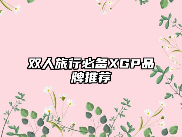 双人旅行必备XGP品牌推荐