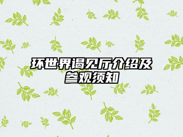 环世界谒见厅介绍及参观须知