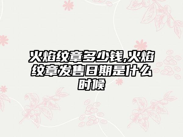 火焰纹章多少钱,火焰纹章发售日期是什么时候