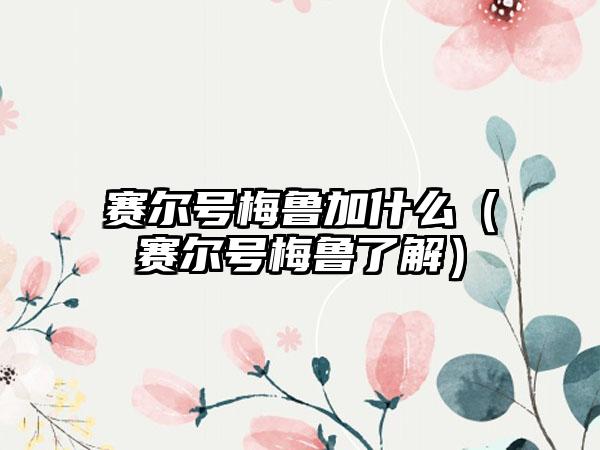 赛尔号梅鲁加什么（赛尔号梅鲁了解）