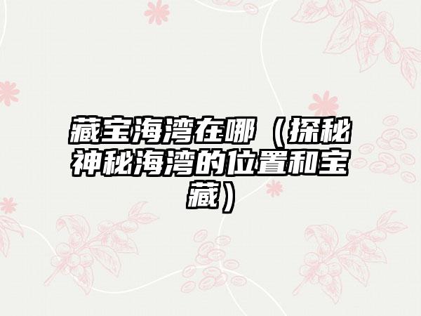藏宝海湾在哪（探秘神秘海湾的位置和宝藏）