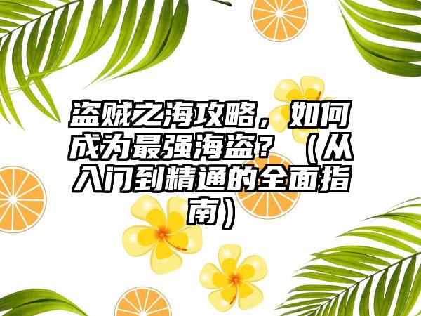 盗贼之海攻略，如何成为最强海盗？（从入门到精通的全面指南）