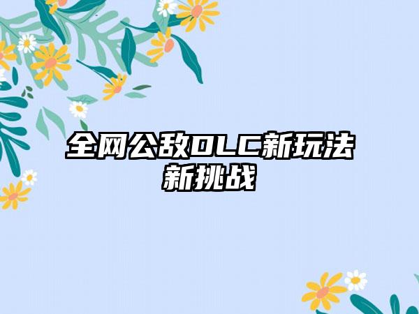 全网公敌DLC新玩法新挑战