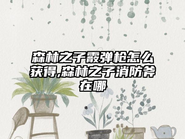 森林之子霰弹枪怎么获得,森林之子消防斧在哪