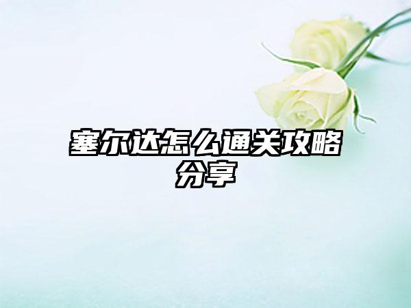 塞尔达怎么通关攻略分享