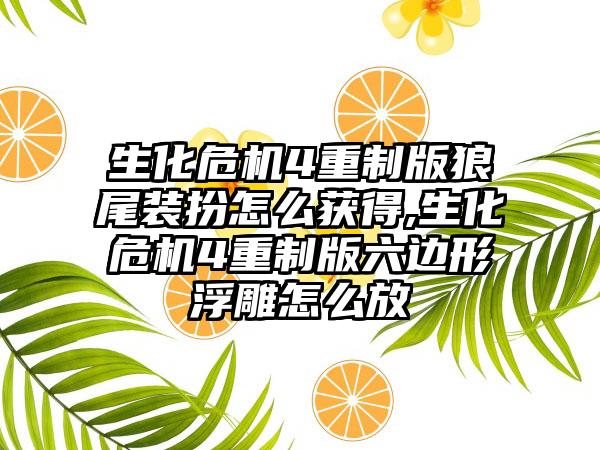 生化危机4重制版狼尾装扮怎么获得,生化危机4重制版六边形浮雕怎么放