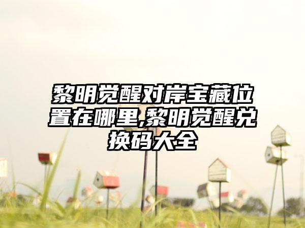 黎明觉醒对岸宝藏位置在哪里,黎明觉醒兑换码大全