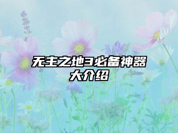 无主之地3必备神器大介绍