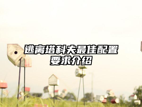 逃离塔科夫最佳配置要求介绍