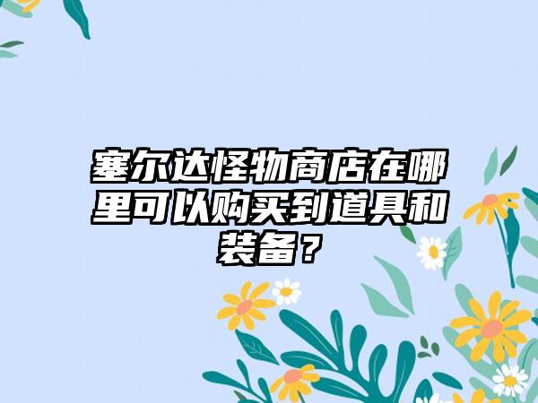 塞尔达怪物商店在哪里可以购买到道具和装备？