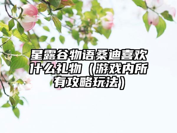 星露谷物语桑迪喜欢什么礼物（游戏内所有攻略玩法）