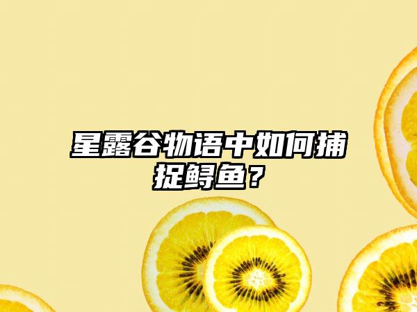 星露谷物语中如何捕捉鲟鱼？