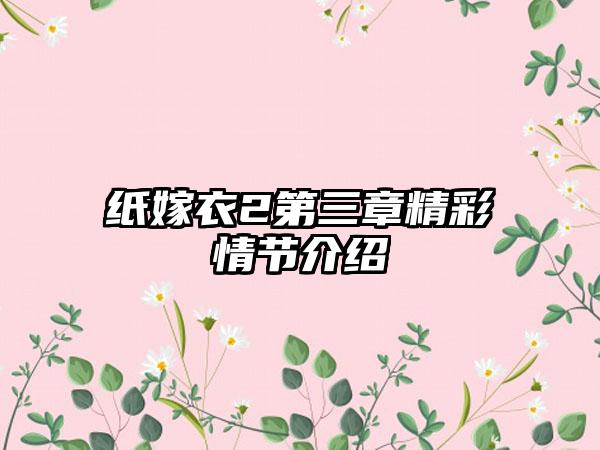 纸嫁衣2第三章精彩情节介绍