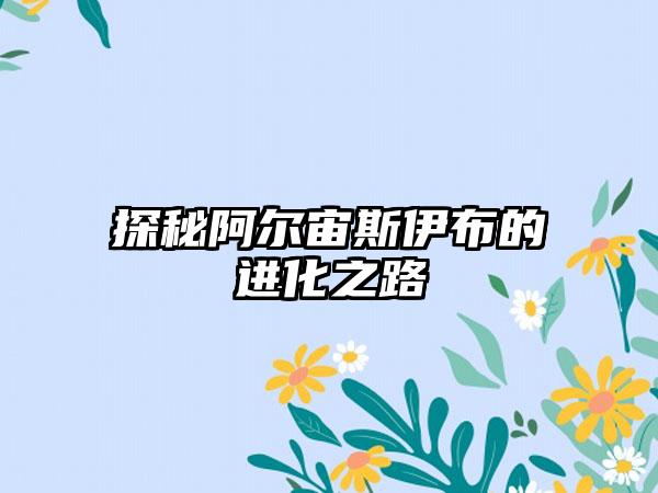 探秘阿尔宙斯伊布的进化之路