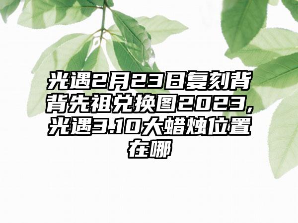 光遇2月23日复刻背背先祖兑换图2023,光遇3.10大蜡烛位置在哪