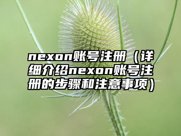 nexon账号注册（详细介绍nexon账号注册的步骤和注意事项）