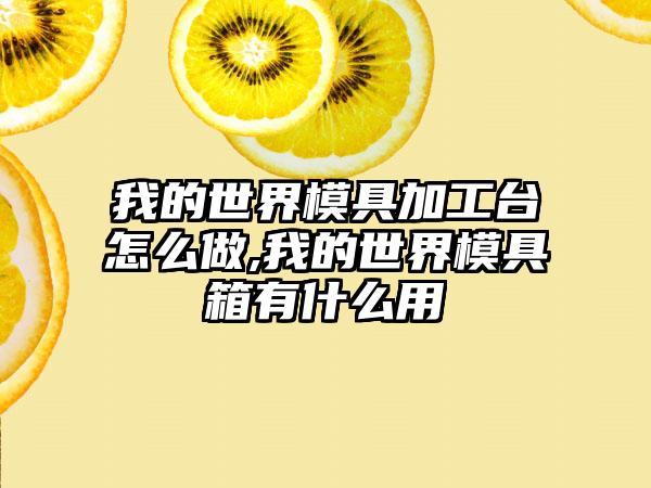 我的世界模具加工台怎么做,我的世界模具箱有什么用