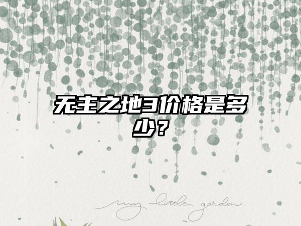 无主之地3价格是多少？