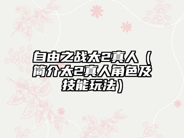 自由之战太2真人（简介太2真人角色及技能玩法）
