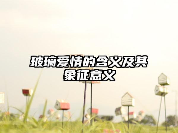 玻璃爱情的含义及其象征意义