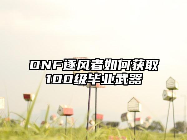DNF逐风者如何获取100级毕业武器