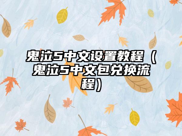 鬼泣5中文设置教程（鬼泣5中文包兑换流程）