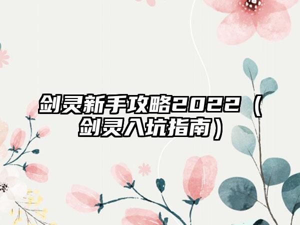 剑灵新手攻略2022（剑灵入坑指南）