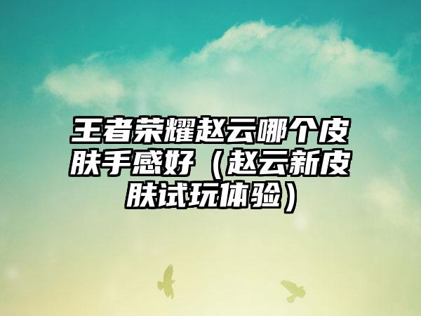 王者荣耀赵云哪个皮肤手感好（赵云新皮肤试玩体验）