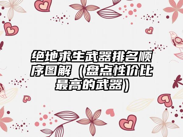 绝地求生武器排名顺序图解（盘点性价比最高的武器）