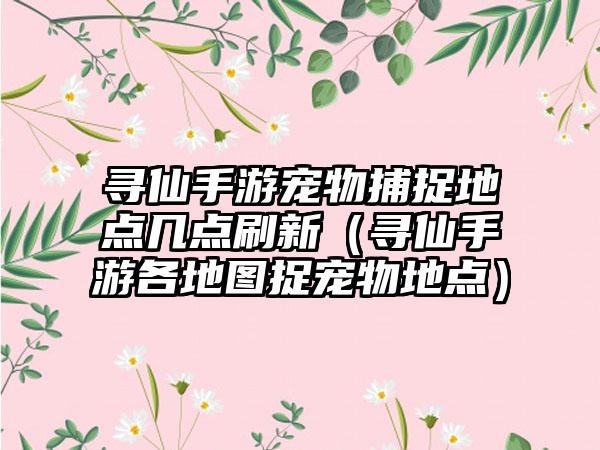寻仙手游宠物捕捉地点几点刷新（寻仙手游各地图捉宠物地点）