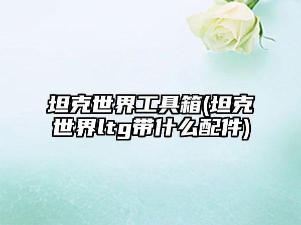 坦克世界工具箱(坦克世界ltg带什么配件)