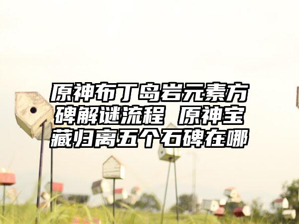 原神布丁岛岩元素方碑解谜流程 原神宝藏归离五个石碑在哪