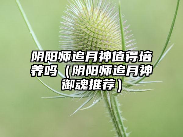阴阳师追月神值得培养吗（阴阳师追月神御魂推荐）