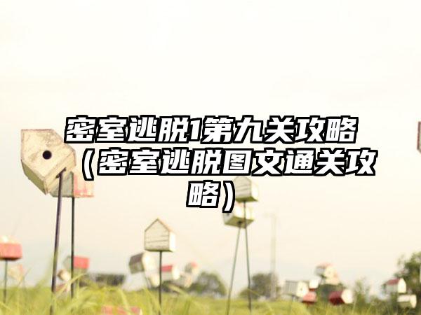 密室逃脱1第九关攻略（密室逃脱图文通关攻略）