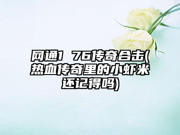 网通1 76传奇合击(热血传奇里的小虾米还记得吗)