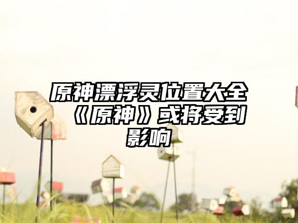 原神漂浮灵位置大全 《原神》或将受到影响